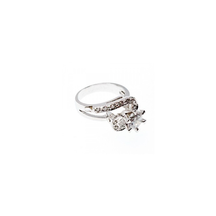 925 Sterling Silver White/colorless CZ Ring Size 5.5