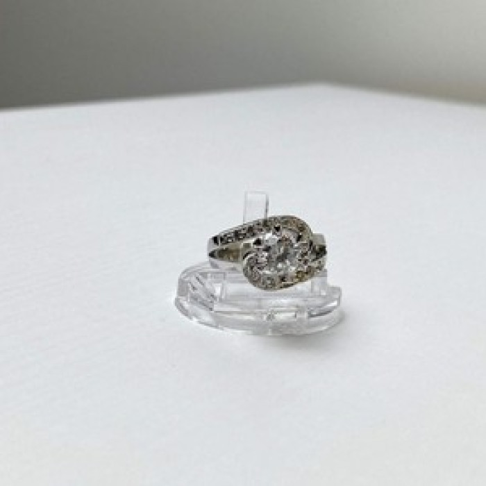 925 Sterling Silver White/Colorless CZ Ring Size 5.5