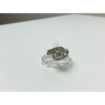 925 Sterling Silver White/colorless CZ Ring Size 5.5