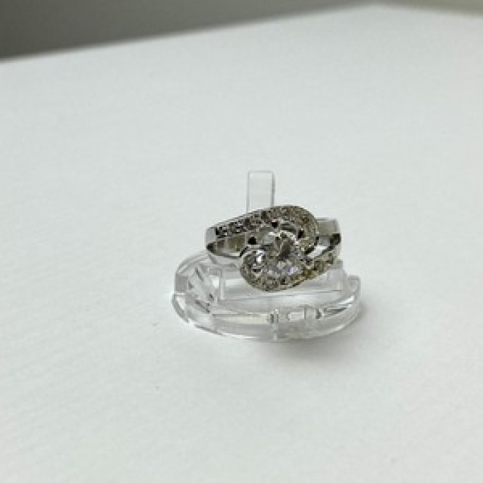 925 Sterling Silver White/Colorless CZ Ring Size 5.5