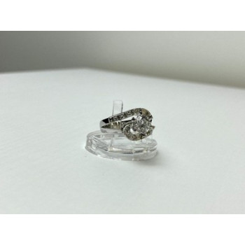 925 Sterling Silver White/colorless CZ Ring Size 5.5