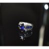 925 Sterling Silver London Blue & White Topaz Ring Size 6.5
