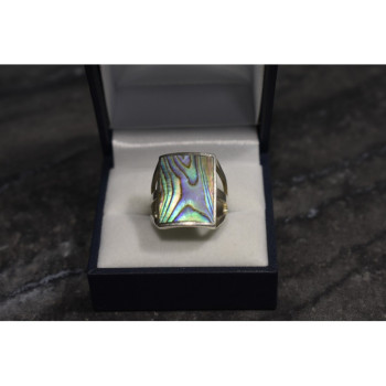 925 Sterling Silver Haliotis Ring Size 10