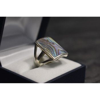 925 Sterling Silver Haliotis Ring Size 10