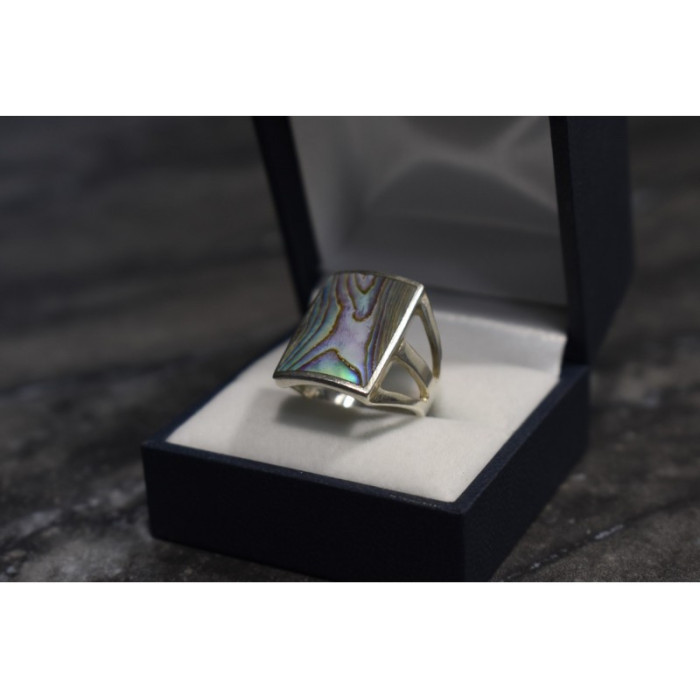 925 Sterling Silver Haliotis Ring Size 10