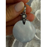 925 Sterling Silver Abalone & Pearl Pendant Length 2.30 inch