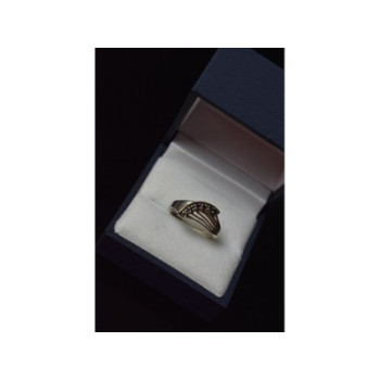 925 Sterling Silver Sapphires Ring Size 6.5