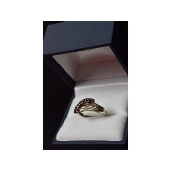 925 Sterling Silver Sapphires Ring Size 6.5