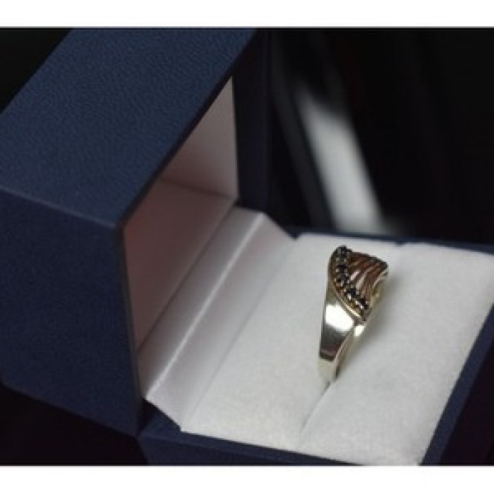 925 Sterling Silver Sapphires Ring Size 6.5