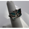 925 Sterling Silver & Opal Butterfly Ring Size 4.5