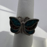 925 Sterling Silver & Opal Butterfly Ring Size 4.5