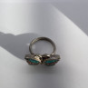 925 Sterling Silver & Opal Butterfly Ring Size 4.5
