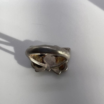 925 Sterling Silver & Opal Butterfly Ring Size 4.5