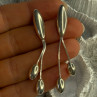 Elegant Design 925 Sterling Silver Earrings Length 2.40 Inch