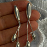 Elegant Design 925 Sterling Silver Earrings Length 2.40 Inch