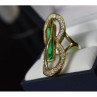 925 Sterling Silver Alpanite & CZ Ring Size 8 Turkey