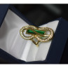 925 Sterling Silver Alpanite & CZ Ring Size 8 Turkey