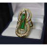 925 Sterling Silver Alpanite & CZ Ring Size 8 Turkey