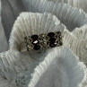 925 Sterling Silver Garnet & Marcasite Ring Size 9