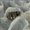 925 Sterling Silver Garnet & Marcasite Ring Size 9