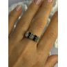 925 Sterling Silver Garnet & Marcasite Ring Size 9