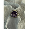 925 Sterling Silver Amethyst Ring Size 6.5