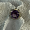 925 Sterling Silver Amethyst Ring Size 6.5