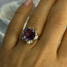 925 Sterling Silver Amethyst Ring Size 6.5