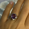 925 Sterling Silver Amethyst Ring Size 6.5