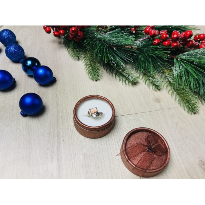 925 Sterling Silver Opal Mosaic Ring Size 8