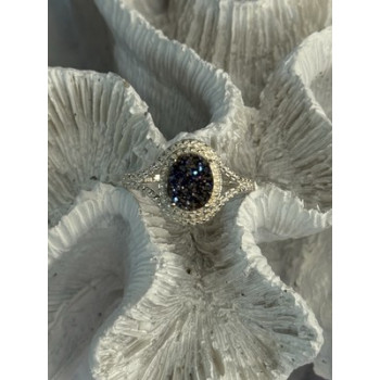 925 Sterling Silver Marcasite Ring Size 9.5