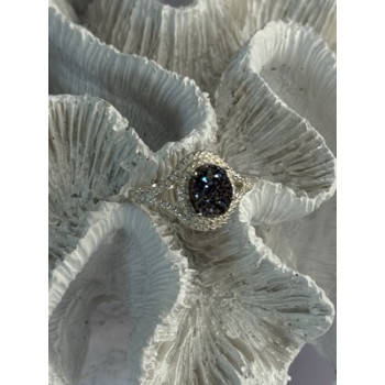 925 Sterling Silver Marcasite Ring Size 9.5