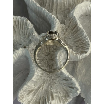 925 Sterling Silver Marcasite Ring Size 9.5