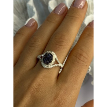 925 Sterling Silver Marcasite Ring Size 9.5