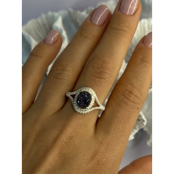 925 Sterling Silver Marcasite Ring Size 9.5