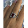925 Sterling Silver Topaz & Beryl Ring Size 8