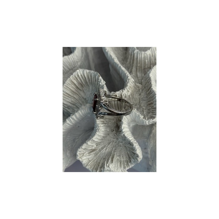 925 Sterling Silver Topaz & Beryl Ring Size 8