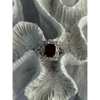 925 Sterling Silver Topaz & Beryl Ring Size 8