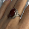 Vintage 925 Sterling Silver Agate Ring Size 8