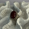 Vintage 925 Sterling Silver Agate Ring Size 8