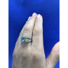 925 Sterling Silver Blue Spinel Ring Size 6.5