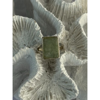 925 Sterling Silver Jade Nephrite Ring Size 6.5