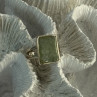 925 Sterling Silver Jade Nephrite Ring Size 6.5