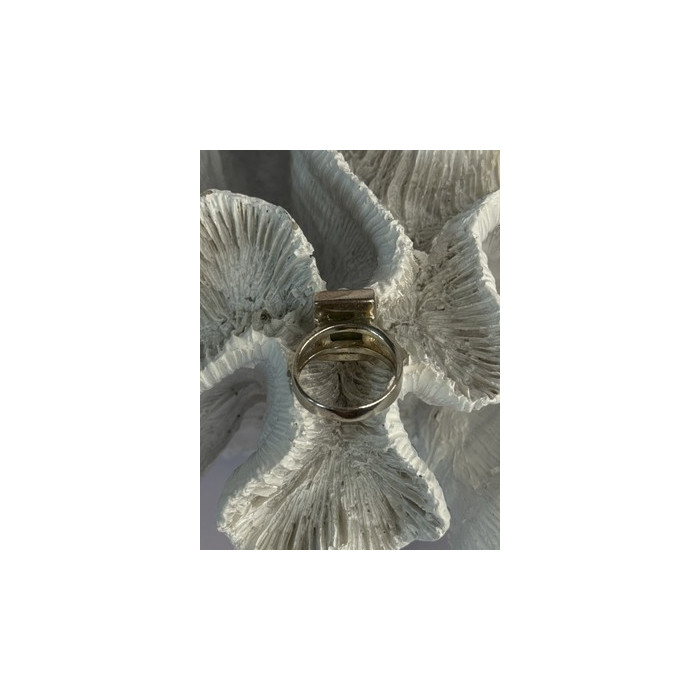 925 Sterling Silver Jade Nephrite Ring Size 6.5