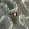 10K White Gold Spinel & Diamonds Ring Size 7