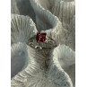 10K WHITE GOLD SPINEL & DIAMONDS RING SIZE 7