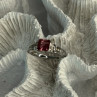 10K White Gold Spinel & Diamonds Ring Size 7