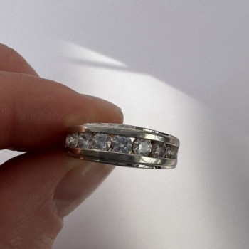 925 Sterling Silver & CZ Ring Size 4