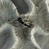 10K White Gold Sapphire & Diamond Ring Size 7