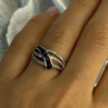 10K White Gold Sapphire & Diamond Ring Size 7